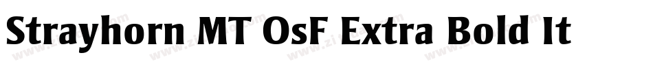 Strayhorn MT OsF Extra Bold Italic字体转换
